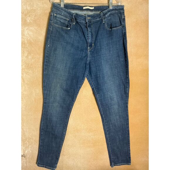 Levi's 721 High Rise Skinny Jeans men's Size 34 Blue Denim - Picture 2 of 12